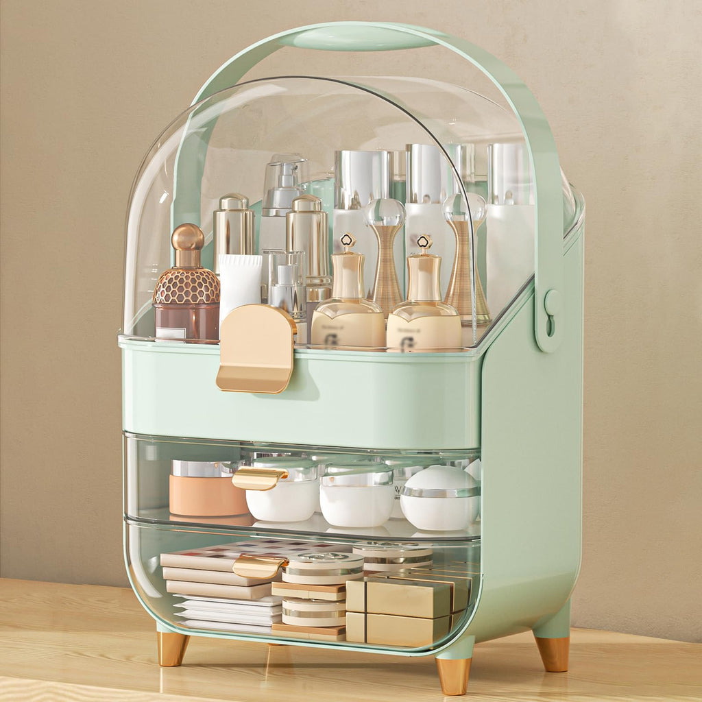Makeup Organizer Countertop, Skincare Holder Bathroom Counter Organizer, Storage Box Cosmetic Display Cases, Teen Girl Gifts Make up Organizers