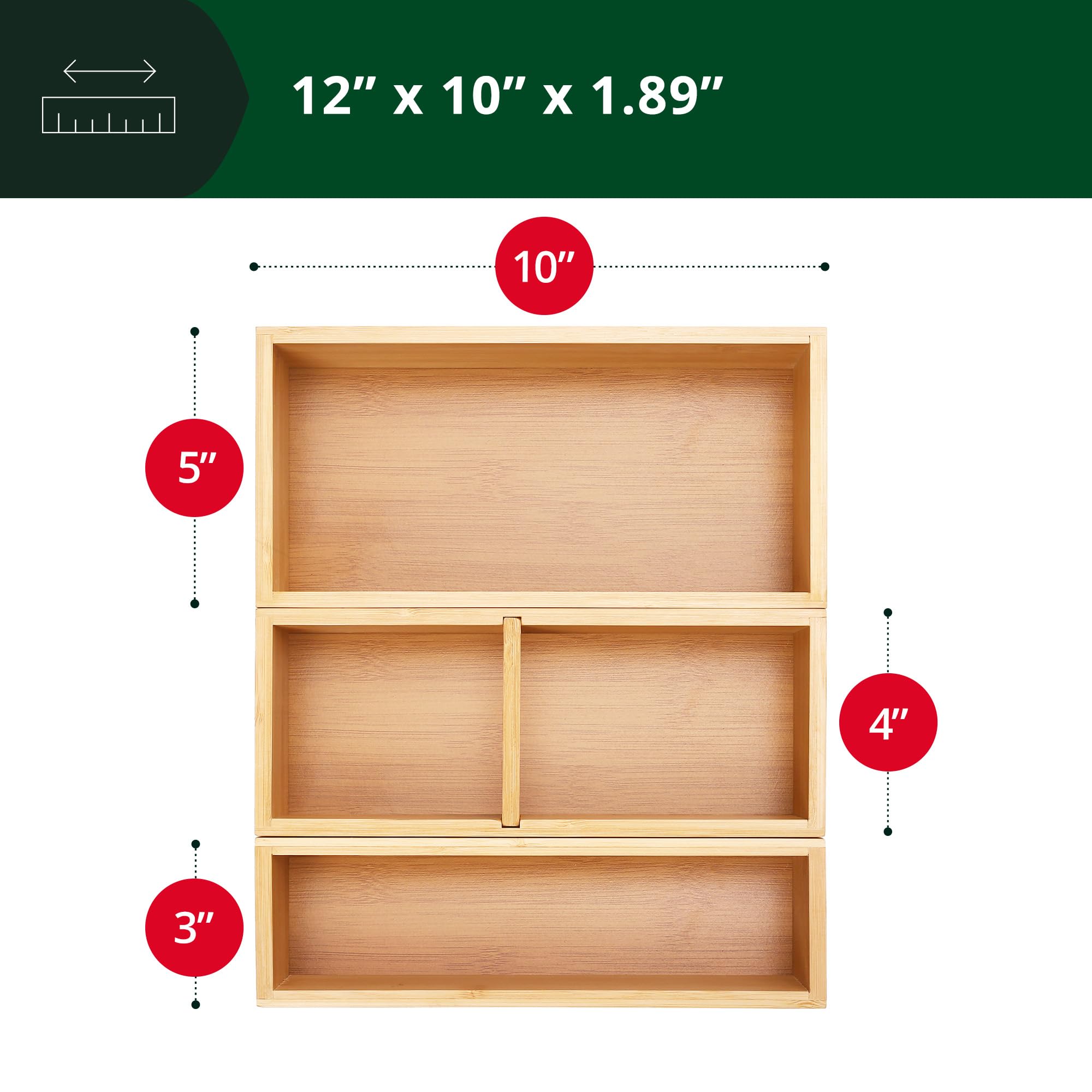 ROYAL CRAFT WOOD Bamboo Sticky Note Pad Holder for Desk - Self-Stick Note Pad Holders
