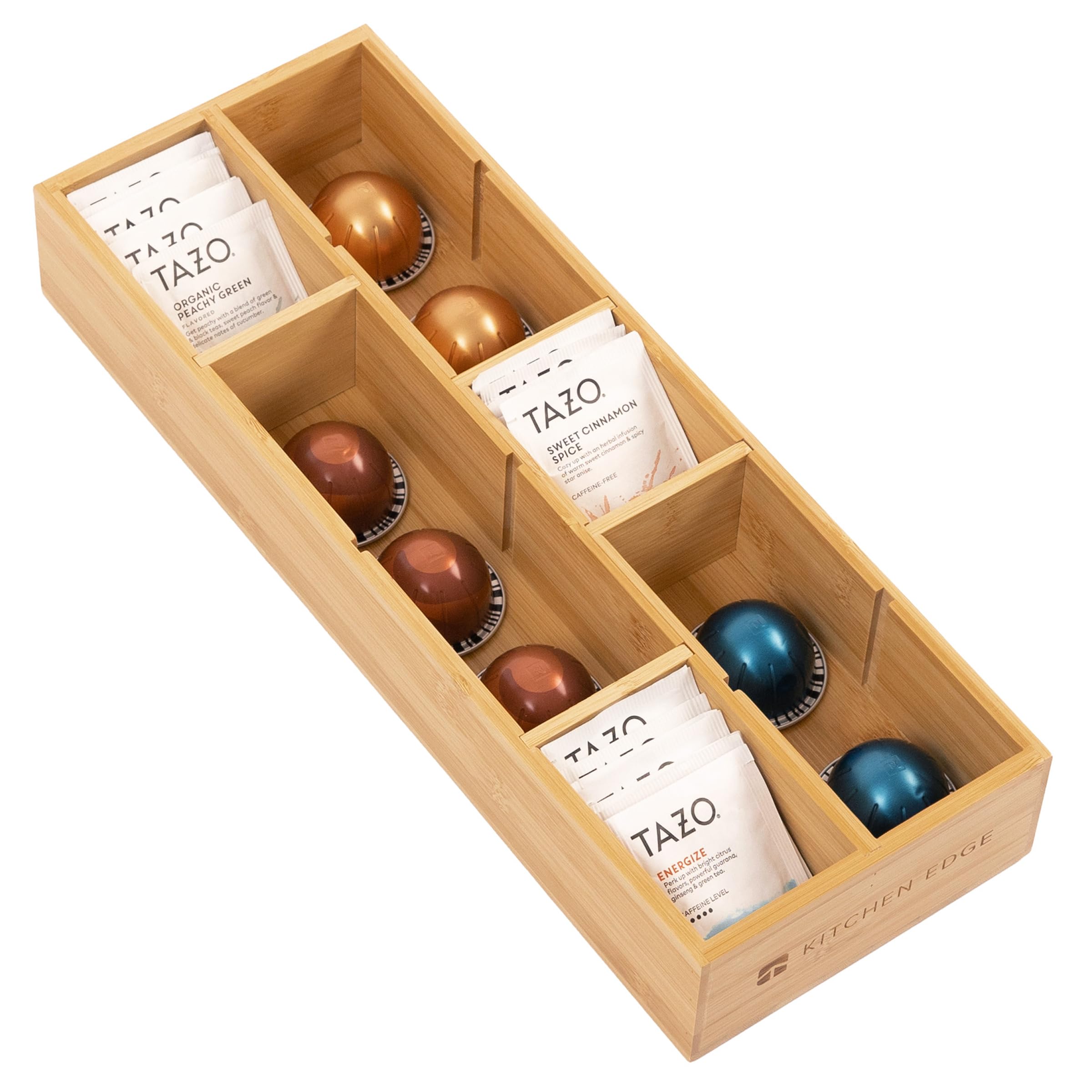 KitchenEdge Premium Kitchen Drawer Organizer, Bamboo