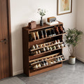 Wood Shoe Storage Cabinet with Flip Drawers