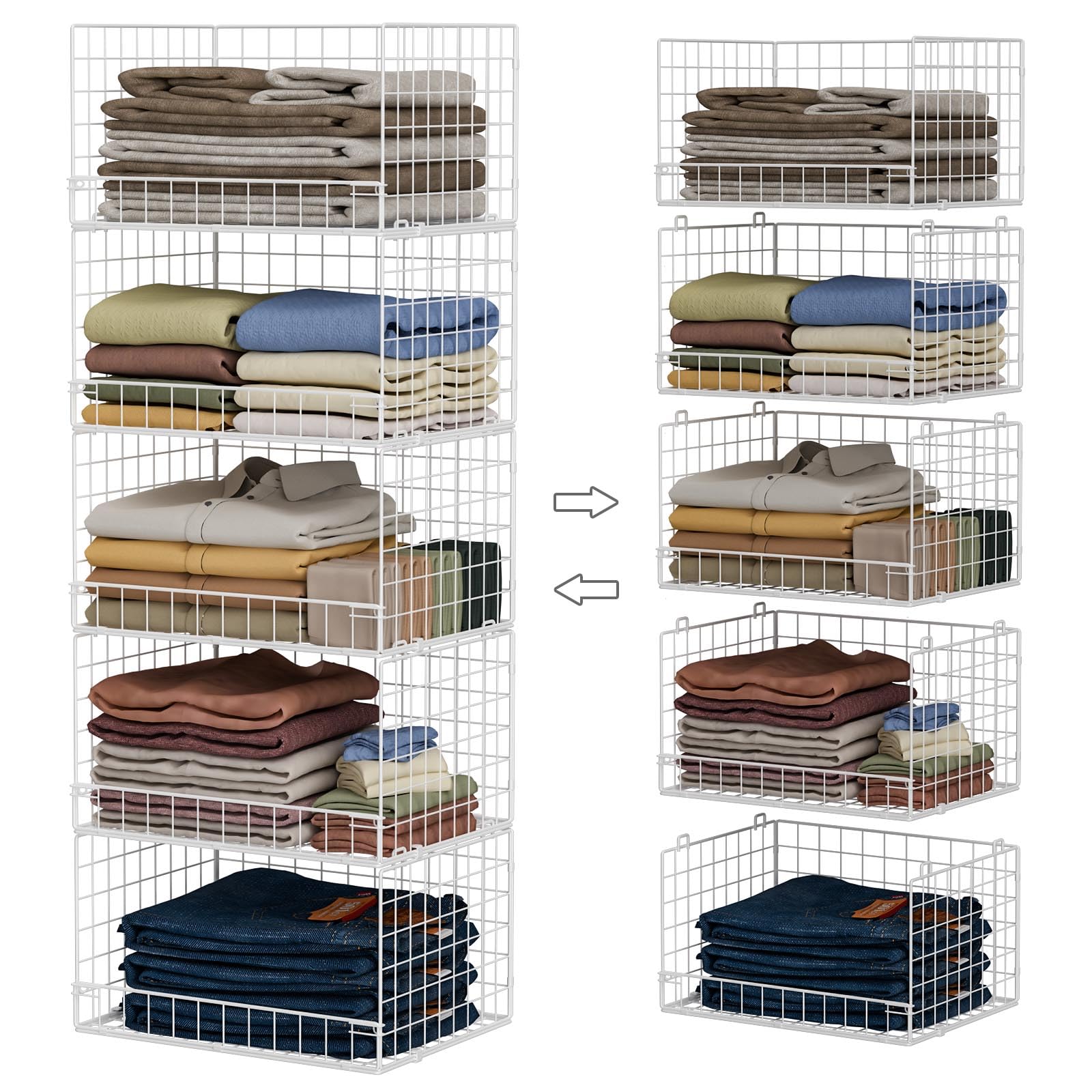 Closet Shelf Organizer Basket for Closet