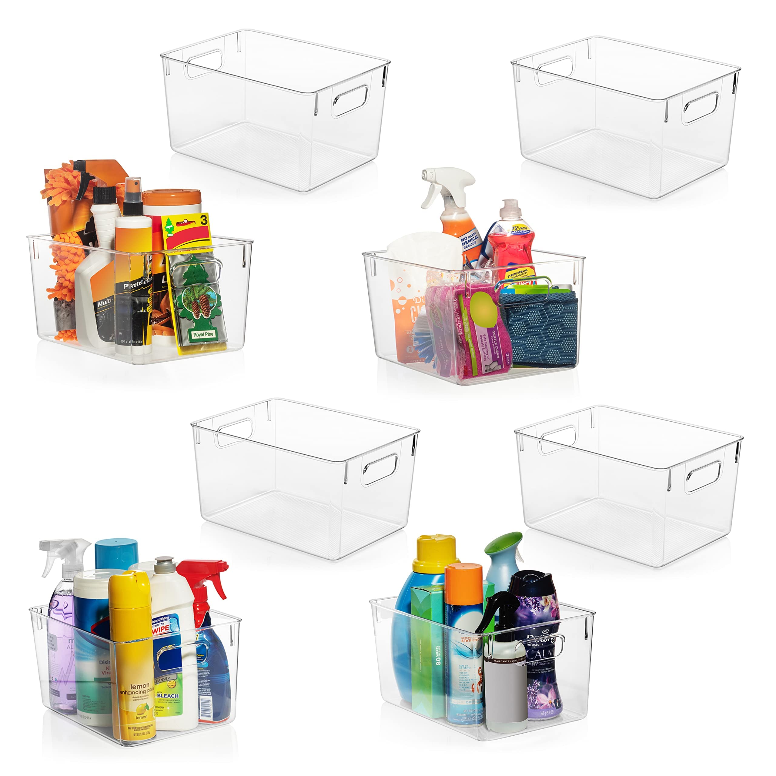 ClearSpace Plastic Storage Bins – Perfect Kitchen Organization or Pantry Storage – Fridge Organizer, Pantry Organization and Storage Bins, Cabinet Organizers