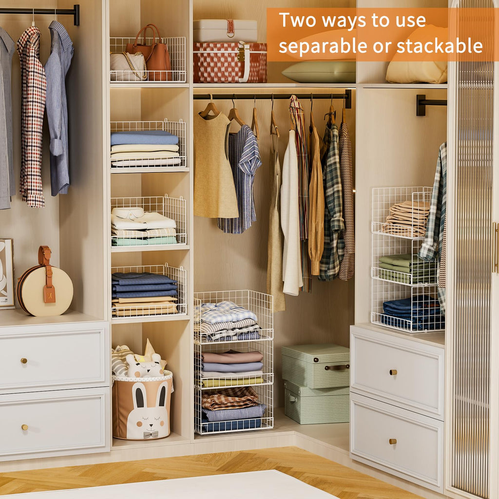 Closet Shelf Organizer Basket for Closet