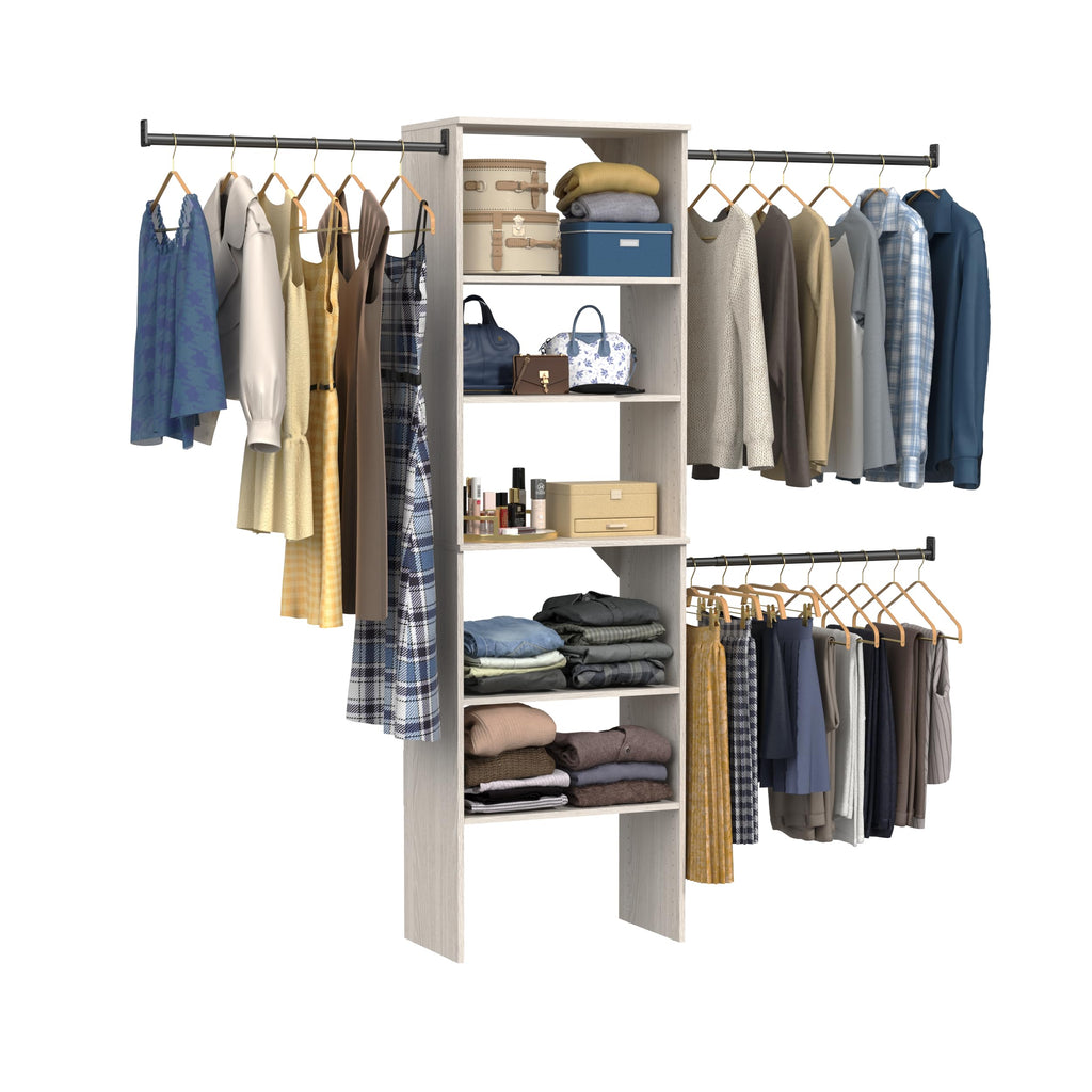 ClosetMaid SuiteSymphony Wood Closet Organizer Starter Kit with Tower