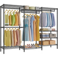 VIPEK V5 Portable Closet Wardrobe Heavy Duty Clothes Rack, Freestanding Clothing Rack with 4 Hang Rods & 8 Shelves, Adjustable Custom Closet Rack