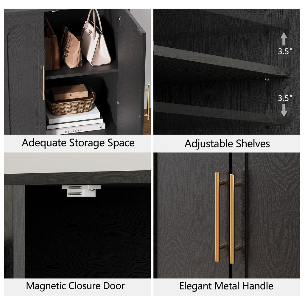 Modern Sideboard Cabinet with Storage Shelves
