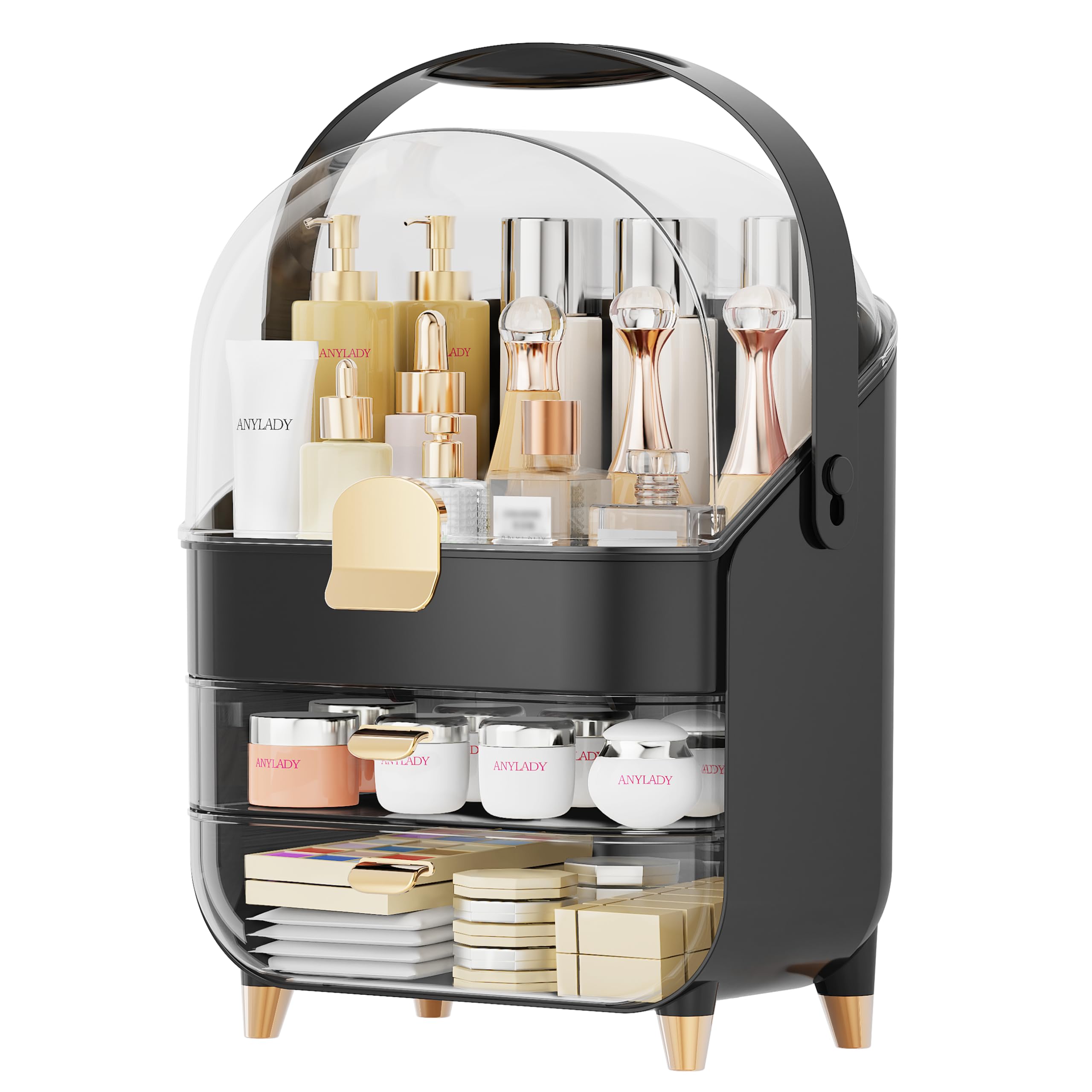 Makeup Organizer Countertop, Skincare Holder Bathroom Counter Organizer, Storage Box Cosmetic Display Cases, Teen Girl Gifts Make up Organizers