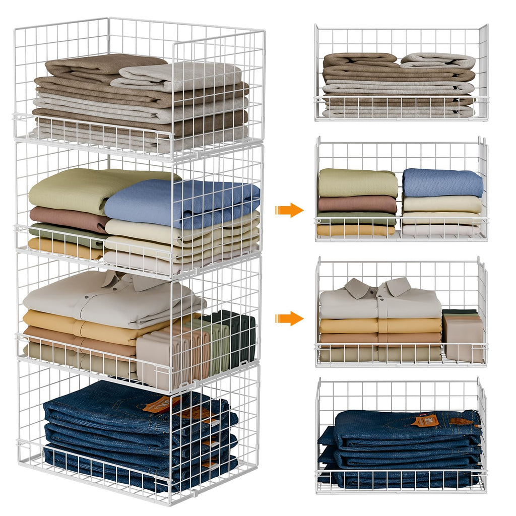 Closet Shelf Organizer Basket for Closet