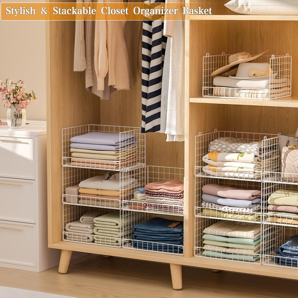 Closet Shelf Organizer Basket for Closet