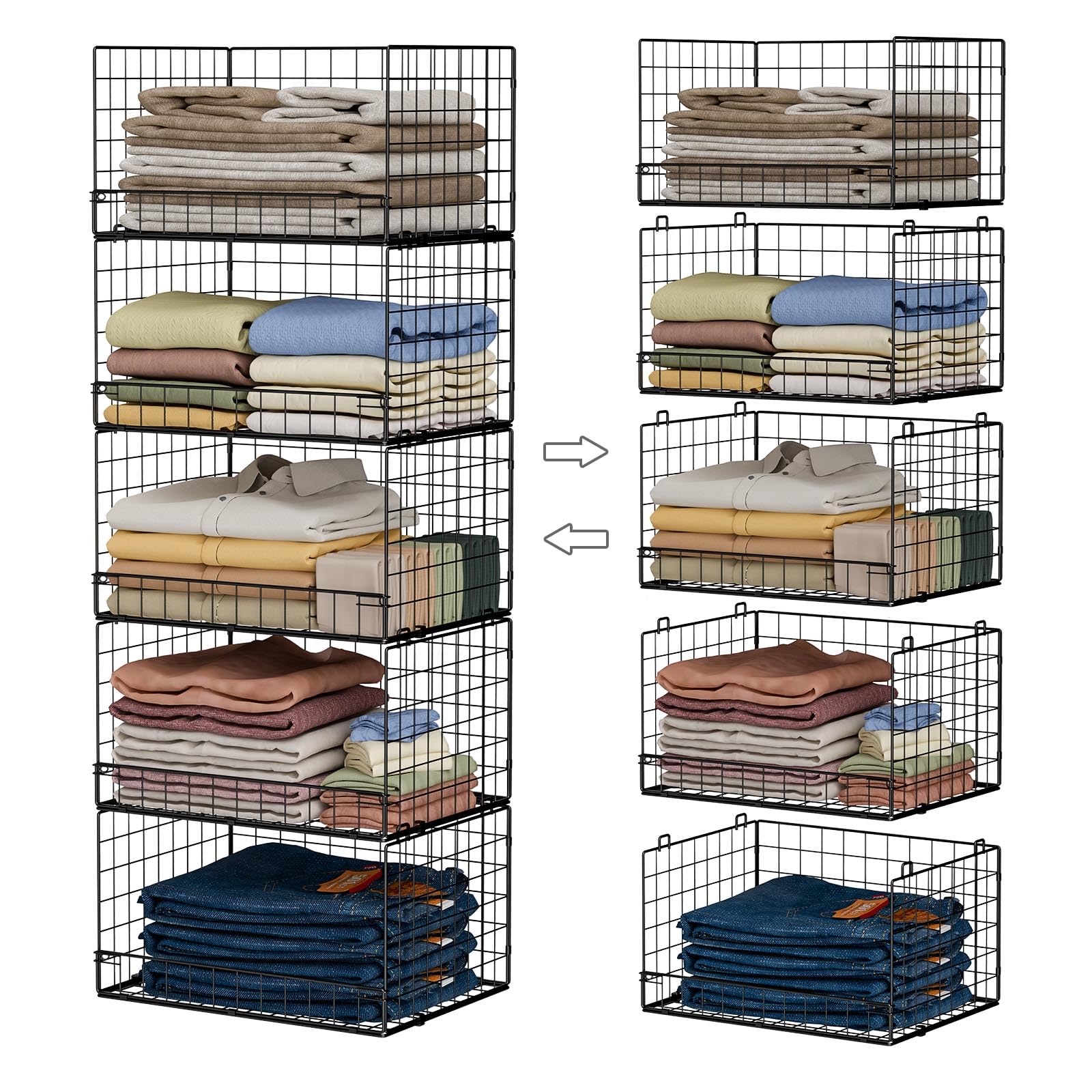 Closet Shelf Organizer Basket for Closet