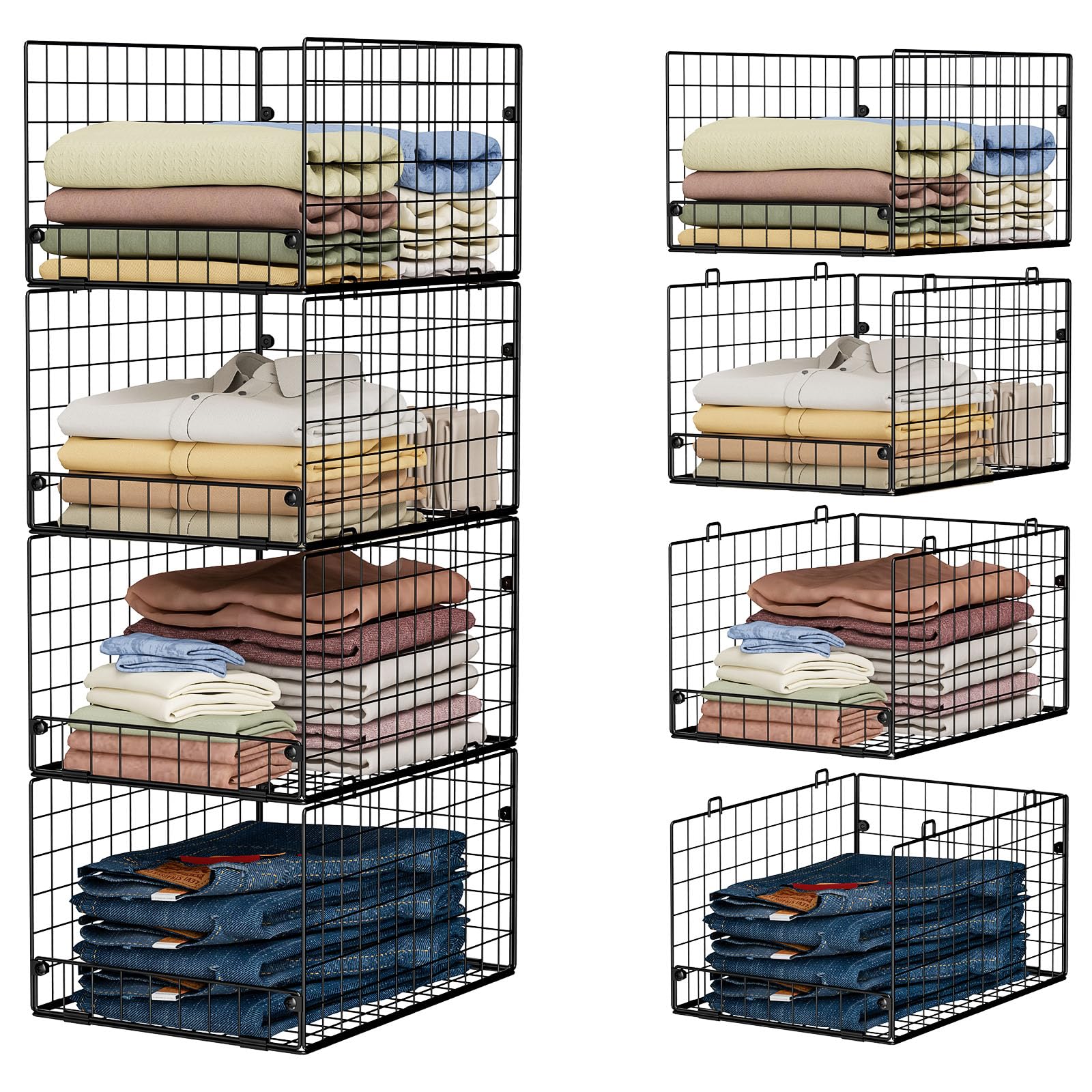 Closet Shelf Organizer Basket for Closet