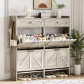Xixini Shoe Cabinet Flip Drawers & Top Drawers